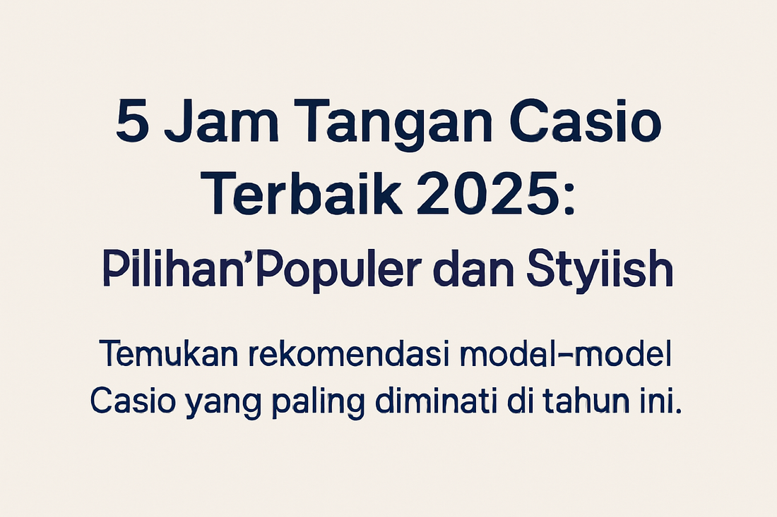 Jam tangan Casio pria tahan air dengan fitur stopwatch untuk aktivitas outdoor