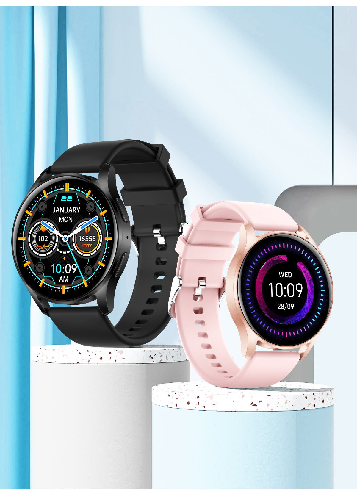 jam tangan pintar tahan air dengan layar HD