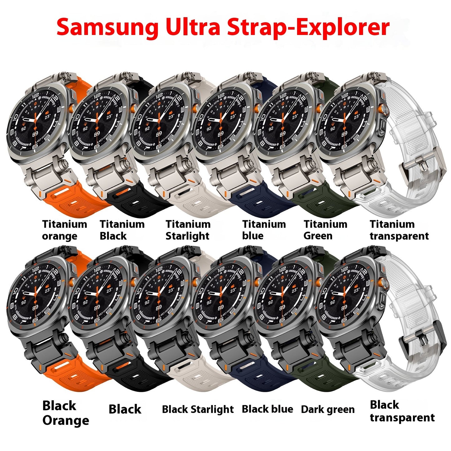 Tali Jam Smartwatch Samsung Super 7 warna hitam sporty