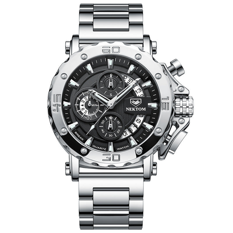 close up jam tangan AC pria tebal dan elegan