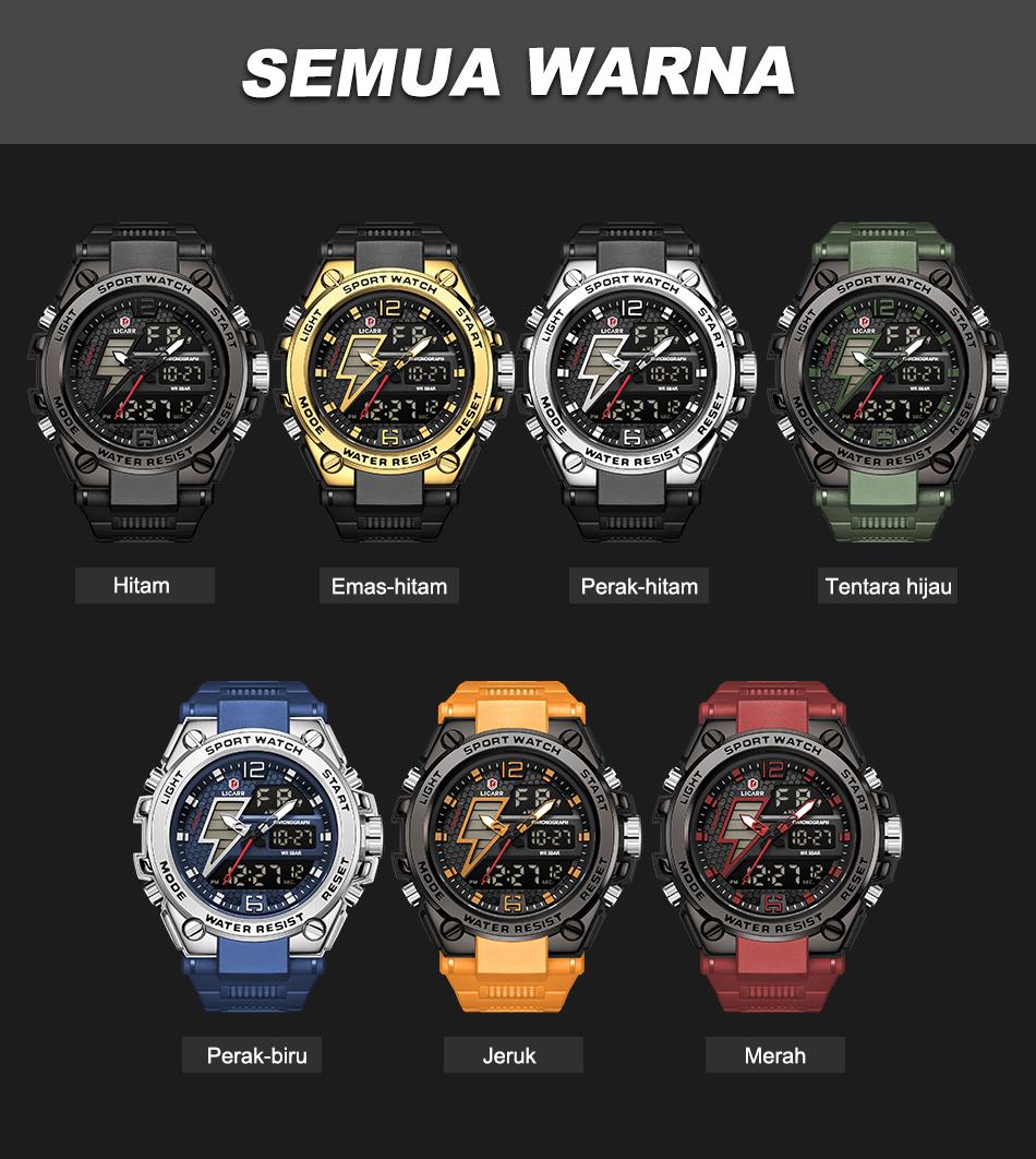 jam tangan pria anti air dengan tali karet lentur dan nyaman