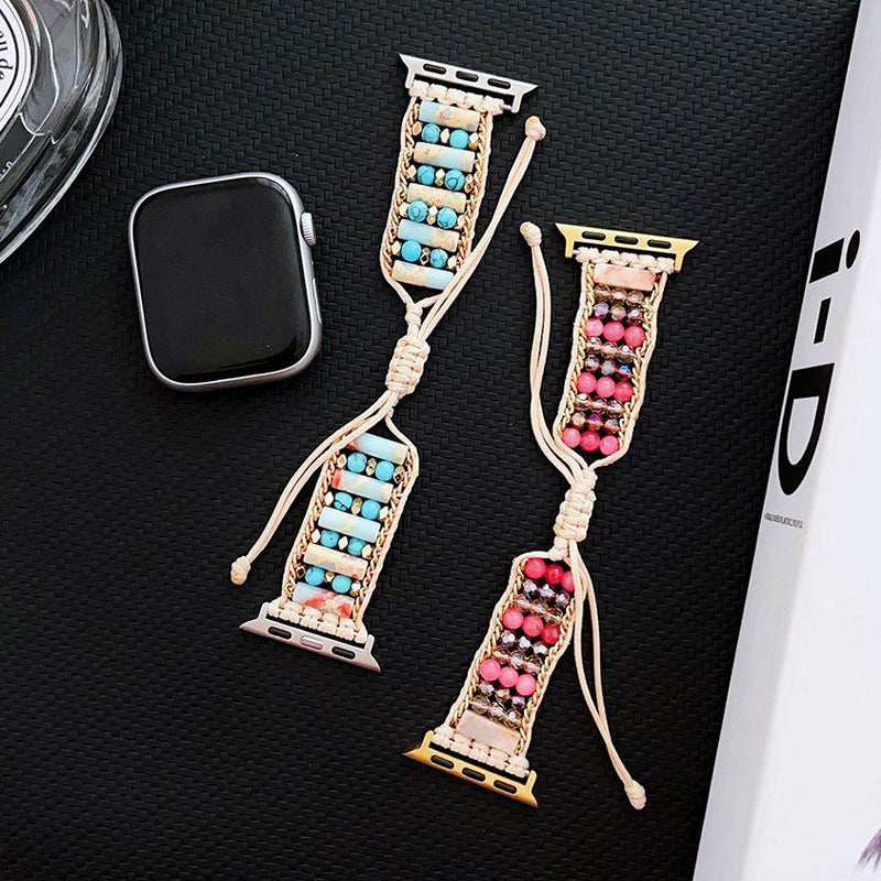tali jam Apple Watch dengan pola batu alami