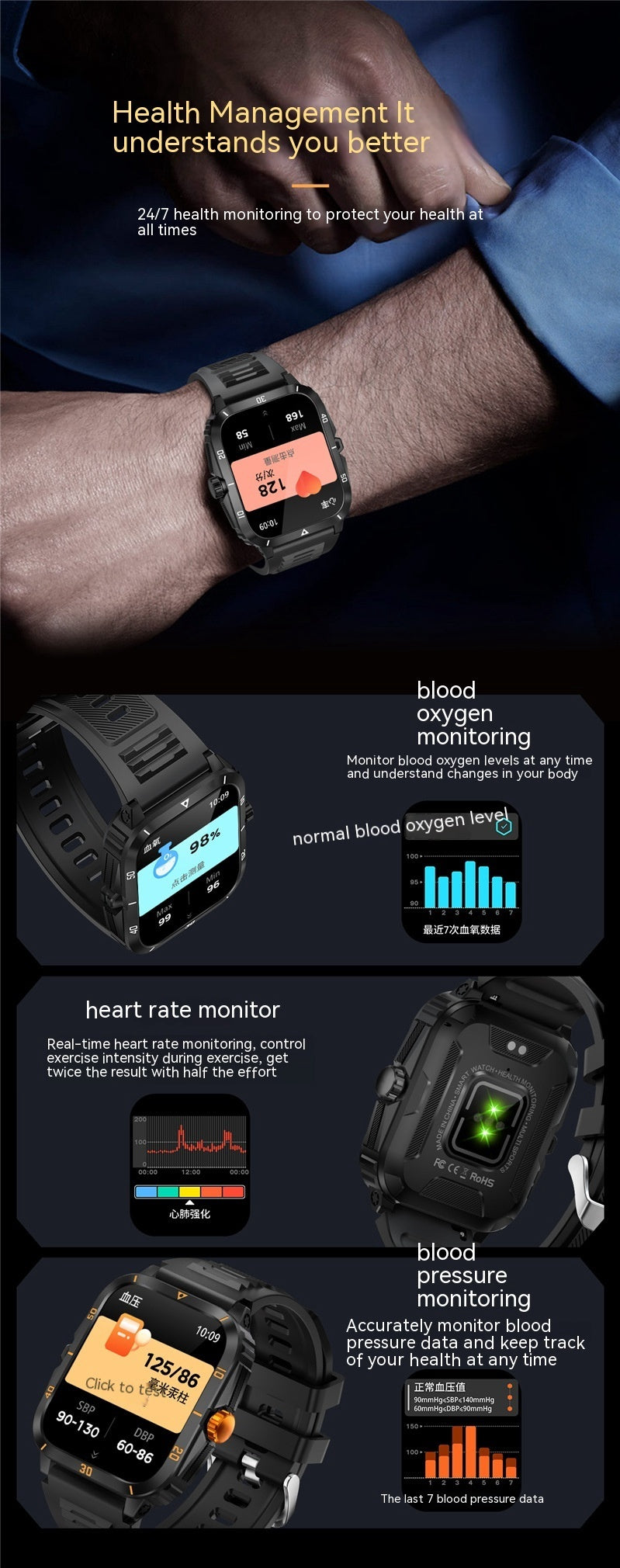 tampilan layar firebolt smart watch outdoor
