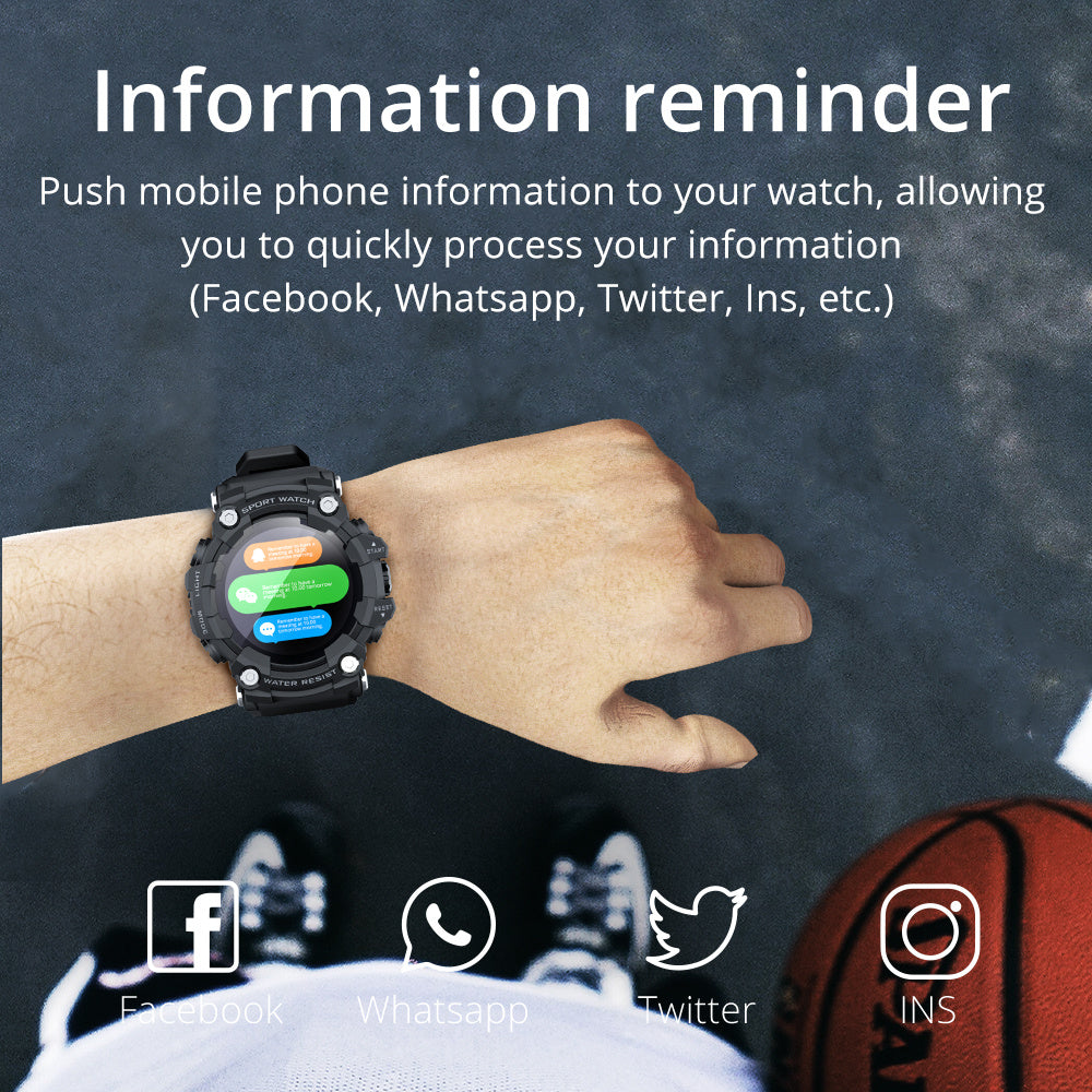 Jam tangan pintar dengan layar TFT full touch
