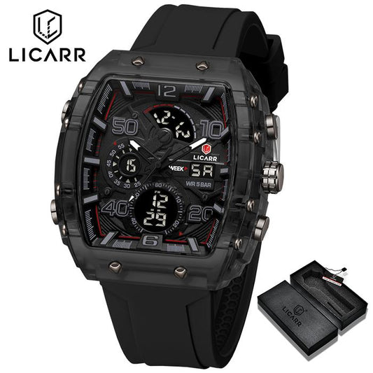 jam tangan pria anti air LICARR 9546 dengan desain sporty