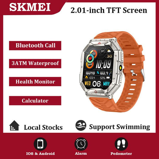 skmei smartwatch dengan senter led dan kompas