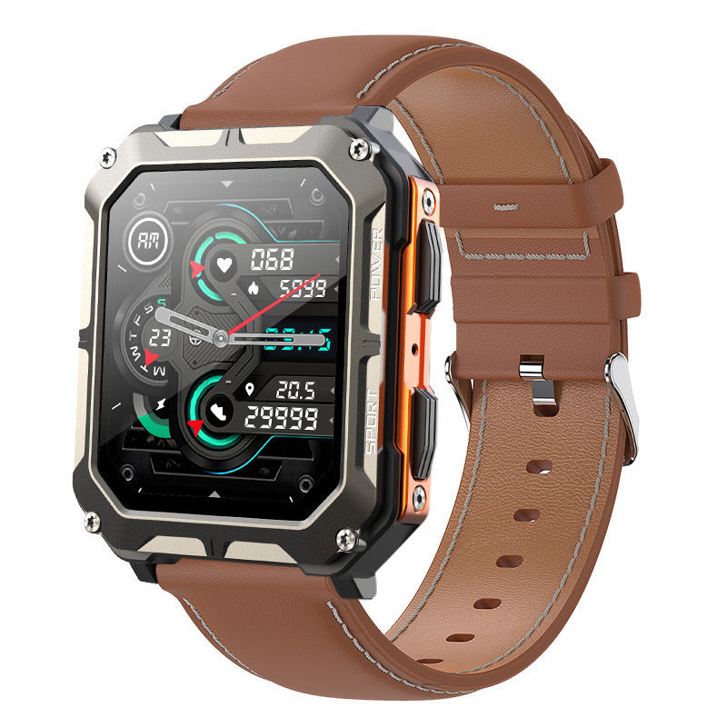 smartwatch outdoor tahan banting dengan tali silikon